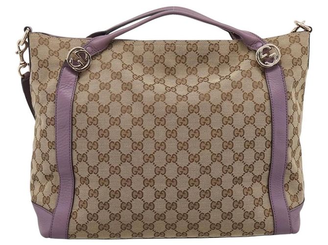Gucci Schultertasche aus Canvas - Ansicht 3