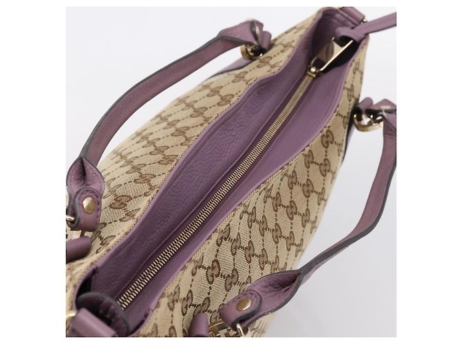 Gucci Schultertasche aus Canvas - Ansicht 6