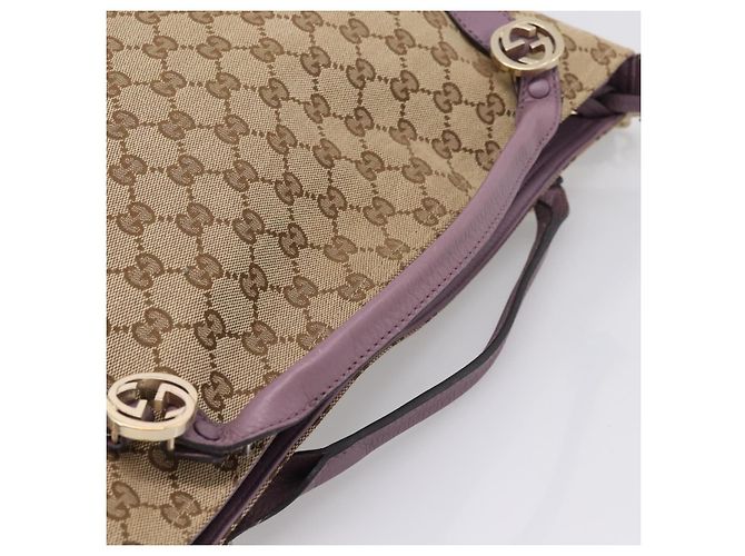 Gucci Schultertasche aus Canvas - Ansicht 7