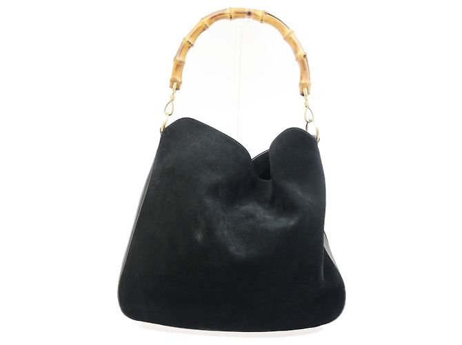Gucci Vintage Bamboo Hobo Suede medium - vista 2