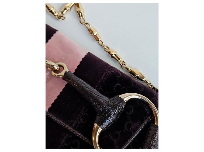 Bamboo Gucci Tom Ford Pochette XL Velluto e Horsebit - vista 5