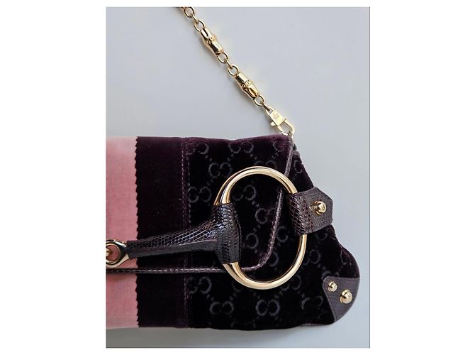 Bamboo Gucci Tom Ford Pochette XL Velluto e Horsebit - vista 6