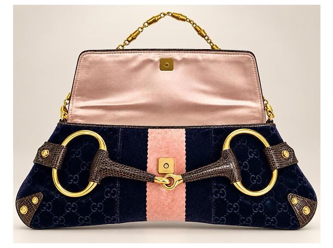 Bamboo Gucci Tom Ford Pochette XL Velluto e Horsebit - vista 8