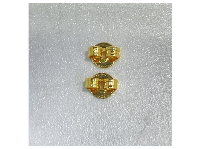 Pendientes de botón Chanel I Love Coco Gold - vista 6