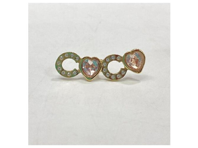 Pendientes de botón Chanel I Love Coco Gold - vista 7