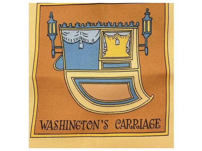 Hermès Foulard di seta Hermes George Washington's Carriage - vista 7