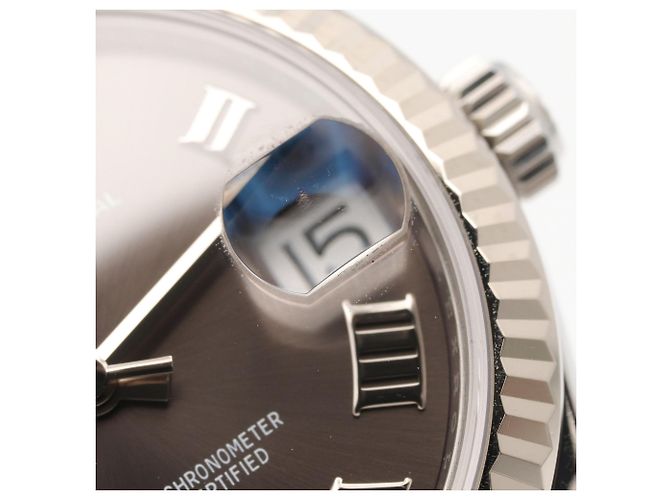 Relógio Rolex Datejust VI Diamantes em Ouro Branco e Aço Inoxidável - vista 11