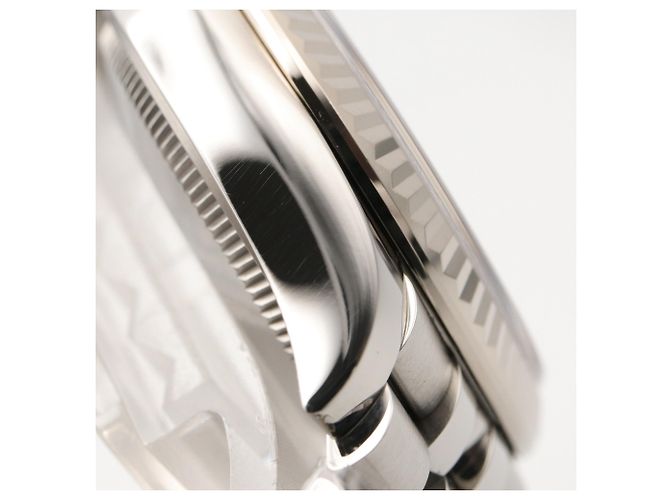 Relógio Rolex Datejust VI Diamantes em Ouro Branco e Aço Inoxidável - vista 12