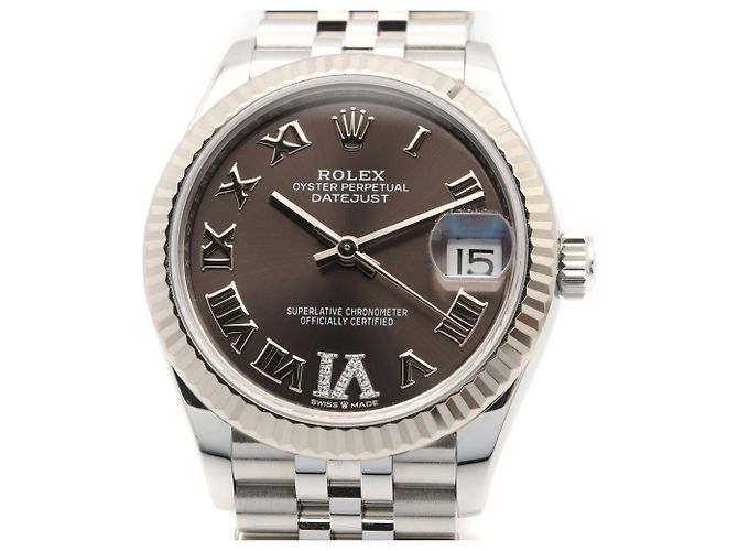 Relógio Rolex Datejust VI Diamantes em Ouro Branco e Aço Inoxidável - vista 3