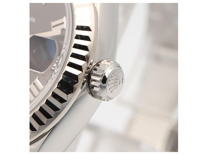 Relógio Rolex Datejust VI Diamantes em Ouro Branco e Aço Inoxidável - vista 6