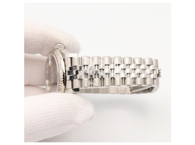 Relógio Rolex Datejust VI Diamantes em Ouro Branco e Aço Inoxidável - vista 8