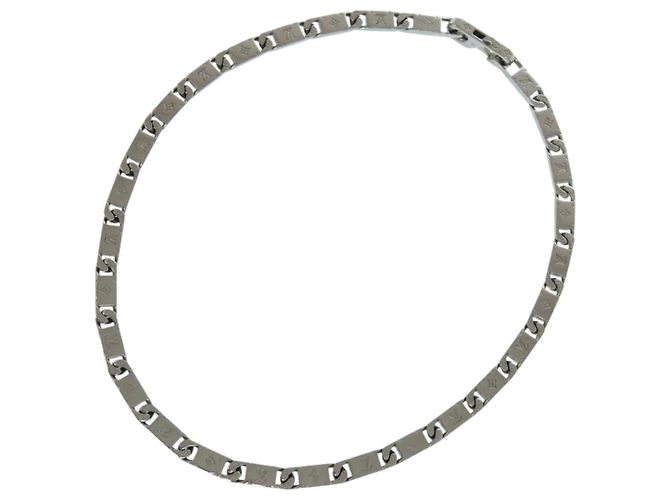 Collana in metallo argento Louis Vuitton Tie-Up Monogram - vista 2