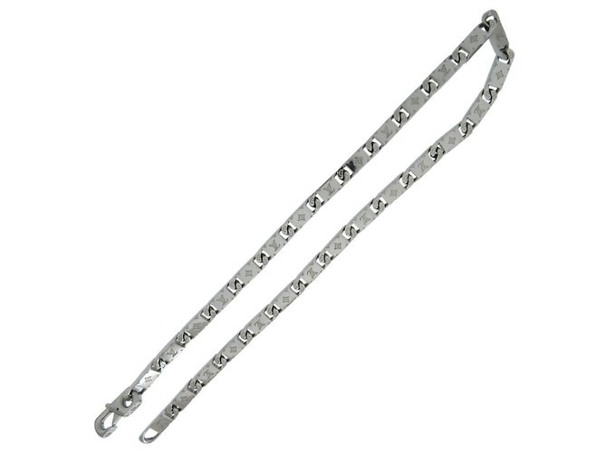 Collana in metallo argento Louis Vuitton Tie-Up Monogram - vista 3