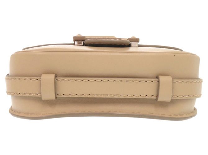 Tod's Double T Schultertasche aus Leder Beige - Ansicht 3