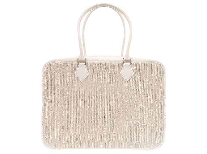 Hermès Borsa Hermes Plume 32 Courchevel Toile H - vista 3