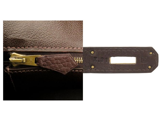 Hermès Borsa Hermes Birkin 30 Togo in Chocolate - vista 10