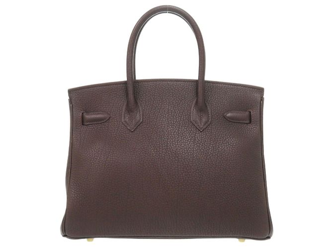 Hermès Borsa Hermes Birkin 30 Togo in Chocolate - vista 3