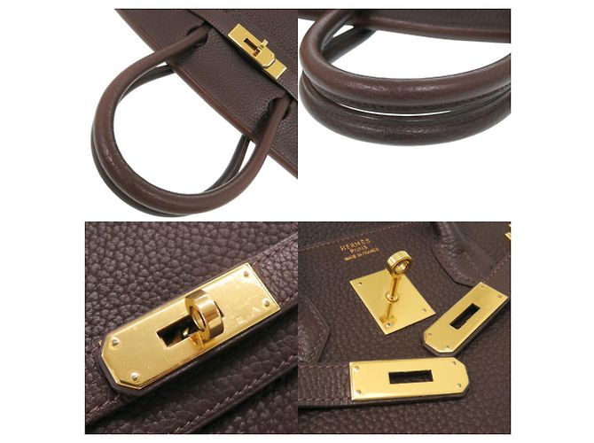 Hermès Borsa Hermes Birkin 30 Togo in Chocolate - vista 9