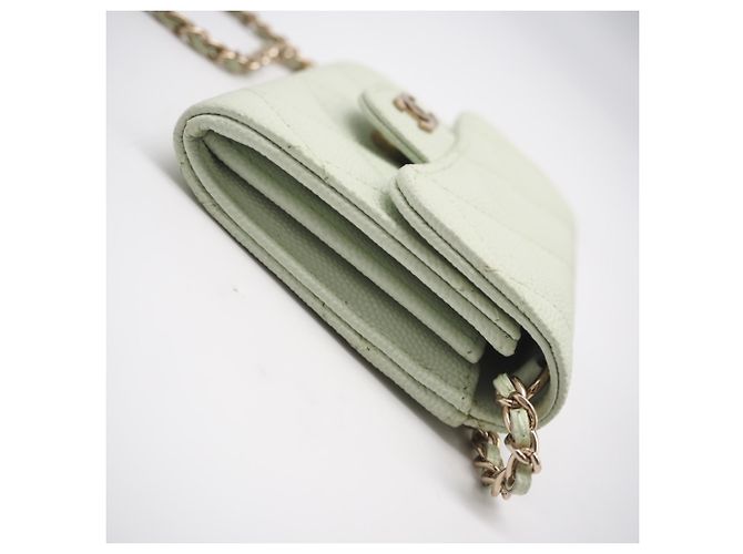 Borsa a tracolla mini portafoglio Chanel Matelassé Classic Chain - vista 9