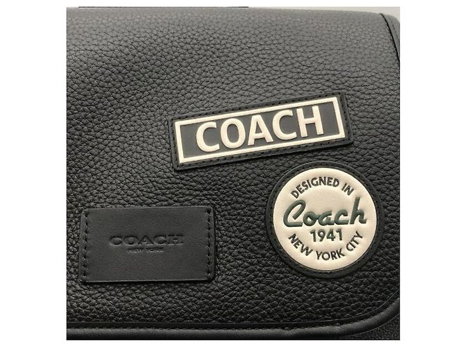 Zaino COACH Sprint in tela nera e blu - vista 8