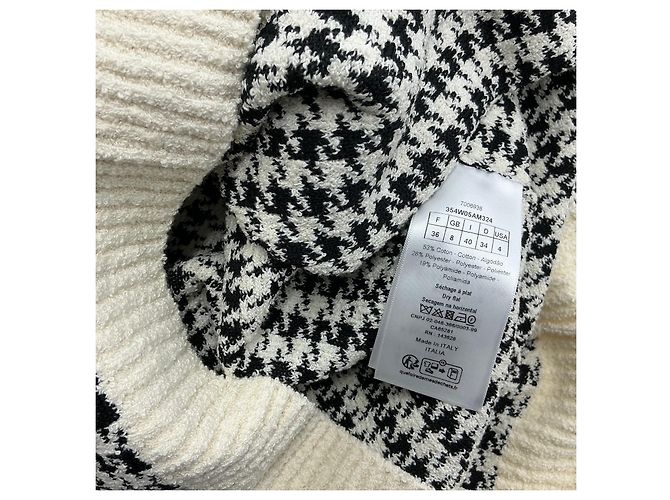Christian Dior Strickjacke mit Hahnentrittmuster und Perlenbesatz - Ansicht 6