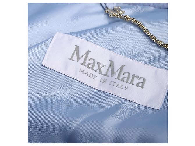 Max Mara Short Coat Teddy Wool Light Blue - view 6