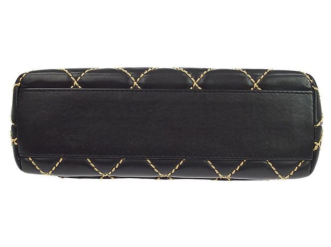 Chanel Surpique Classic Top Handle Flap Quilted Lambskin Small - vista 7