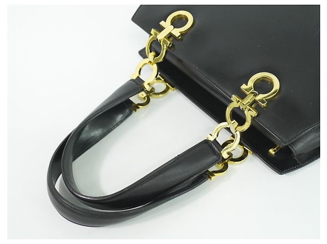 Salvatore Ferragamo Gancini Top Handle Leather - vista 5