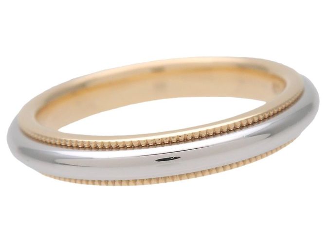 Tiffany & Co. Fascia Classic Milgrain Platino e Oro Giallo 18K EU 47 / US 4 - vista 5