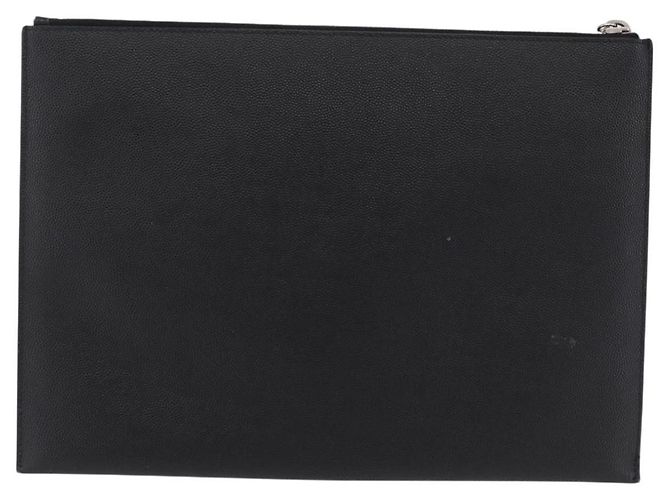 Autre Marque Pouch con zip Saint Laurent Letters in pelle Large - vista 2