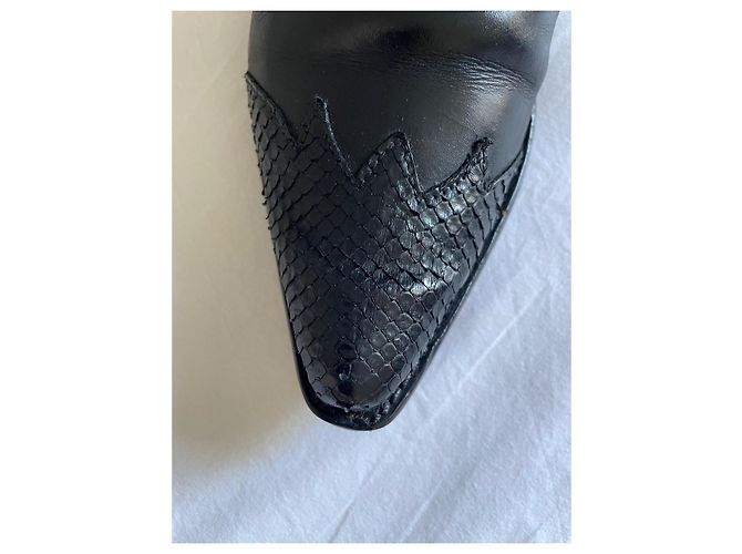 Botines Sartore de cuero negro - vista 10