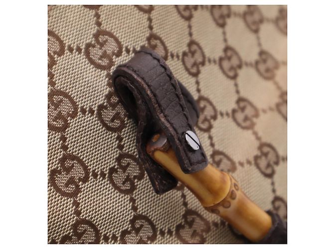 Borsa GUCCI Bamboo GG Canvas - vista 11