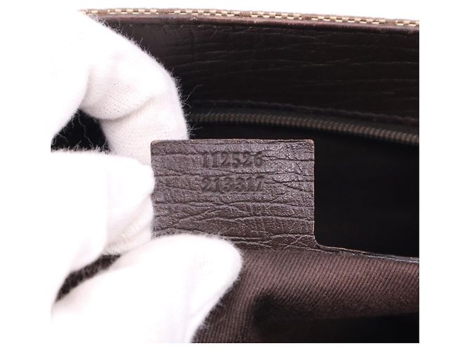 Borsa GUCCI Bamboo GG Canvas - vista 20