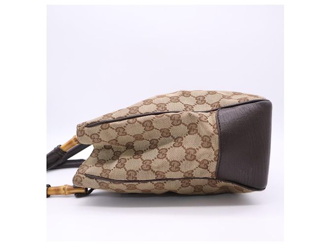 Borsa GUCCI Bamboo GG Canvas - vista 5