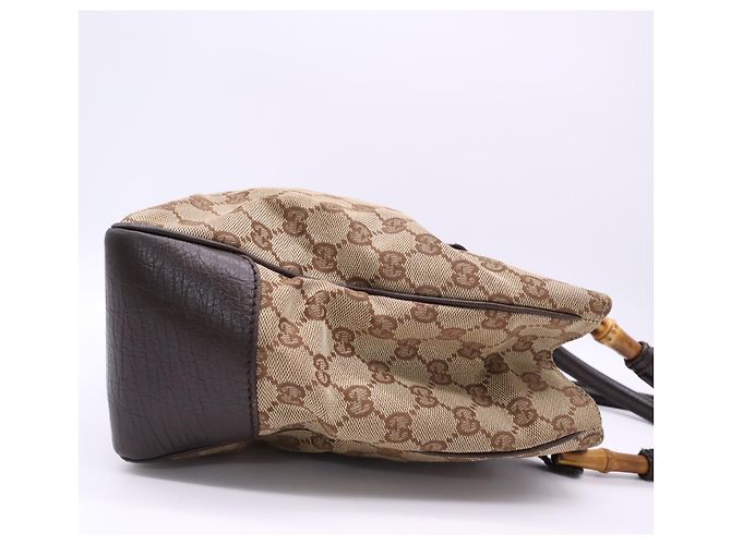 Borsa GUCCI Bamboo GG Canvas - vista 6