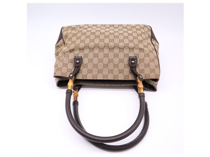 Borsa GUCCI Bamboo GG Canvas - vista 8