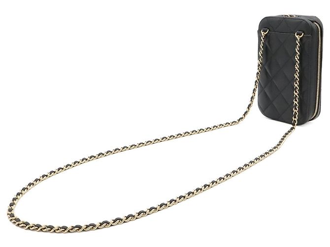 Timeless Bolsa de Ombro com Corrente Porta-Celular Chanel Matelassé Coco Mark - vista 3