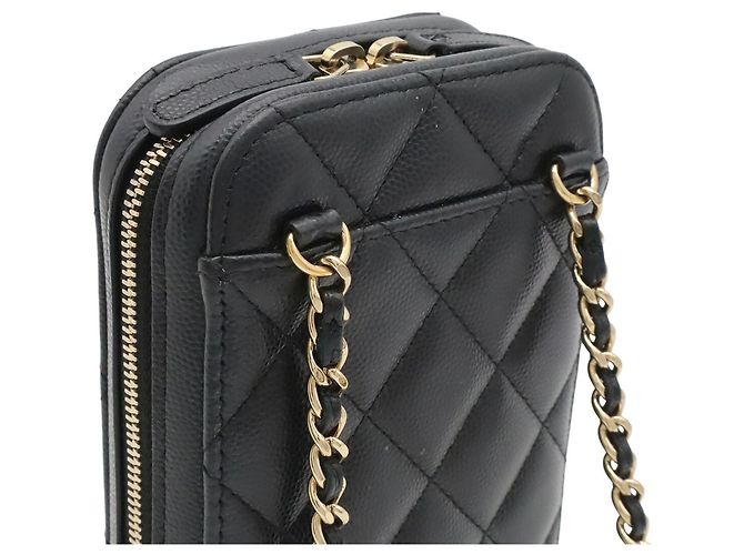 Timeless Bolsa de Ombro com Corrente Porta-Celular Chanel Matelassé Coco Mark - vista 5