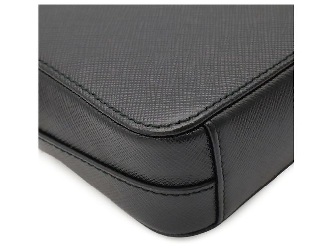 Saffiano Bolso de hombro con cadena Prada en Black - vista 4