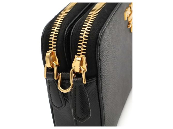 Saffiano Bolso de hombro con cadena Prada en Black - vista 6