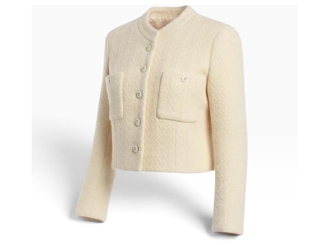 Chanel Tweed Kurzjacke Creme - Ansicht 2