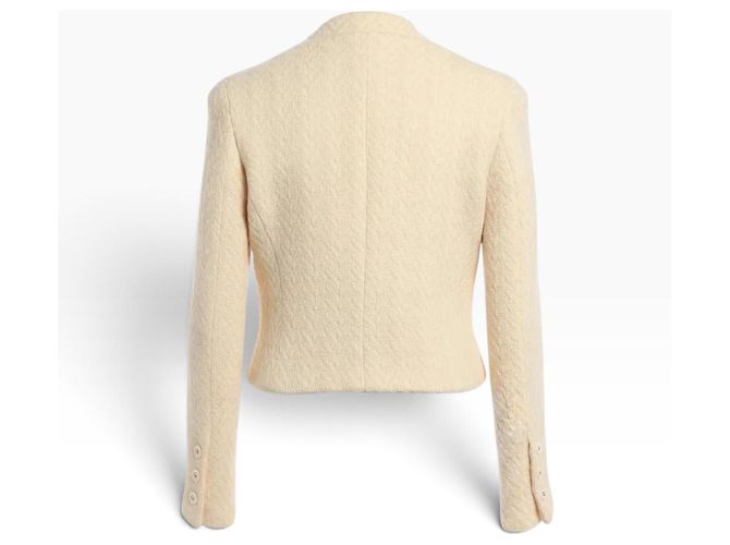 Chanel Tweed Kurzjacke Creme - Ansicht 3