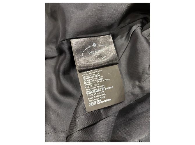Prada Black Leather Jacket with Brown Trim - view 4