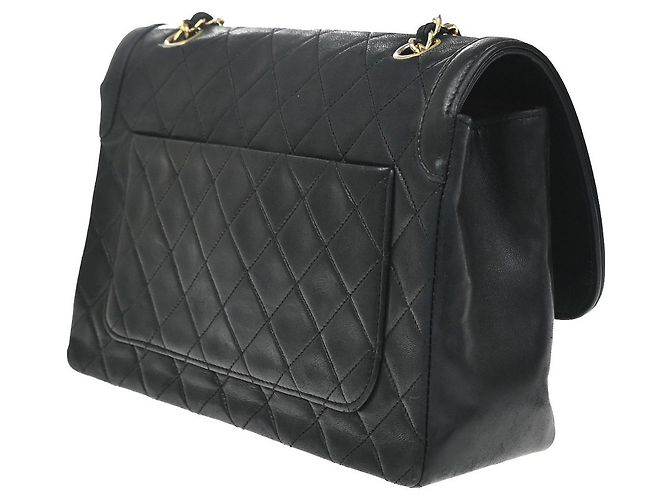 Chanel Chanel Matelassé Cuir Noir Black leather medium - vue 4
