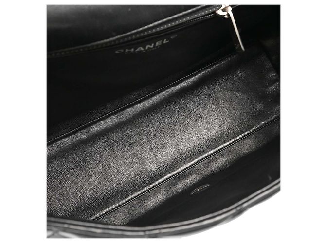 Chanel Vintage Classic Top Handle Flap Quilted Lambskin Jumbo - vista 3