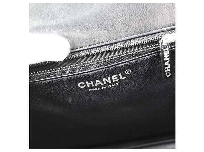 Chanel Vintage Classic Top Handle Flap Quilted Lambskin Jumbo - vista 4