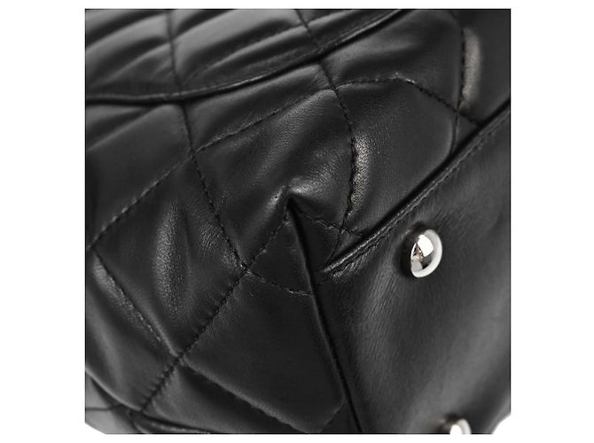 Chanel Vintage Classic Top Handle Flap Quilted Lambskin Jumbo - vista 7
