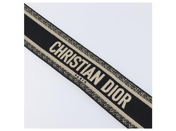 Bandoulière brodée en toile avec logo Christian Dior Thin - vue 4