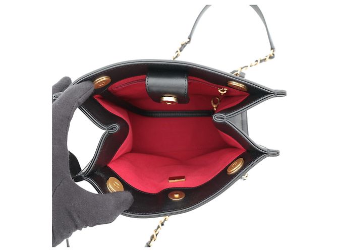 Borsa a tracolla Chanel Matelassé in pelle di agnello nera - vista 5