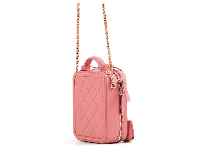 Borsa a tracolla con catena Chanel CC Filigree Vanity Caviar Skin AS0988 - vista 2
